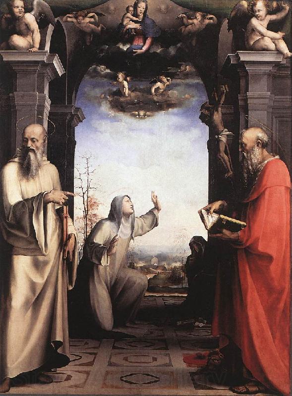 BECCAFUMI, Domenico Stigmatization of St Catherine of Siena Germany oil painting art